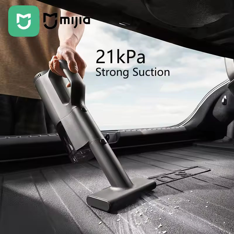 Mijia Aspiradora de Coche 21kPa Succión Carga Tipo-C Filtración de 5 Etapas 2400mAh Aspiradoras Inalámbricas Domésticas Lavable