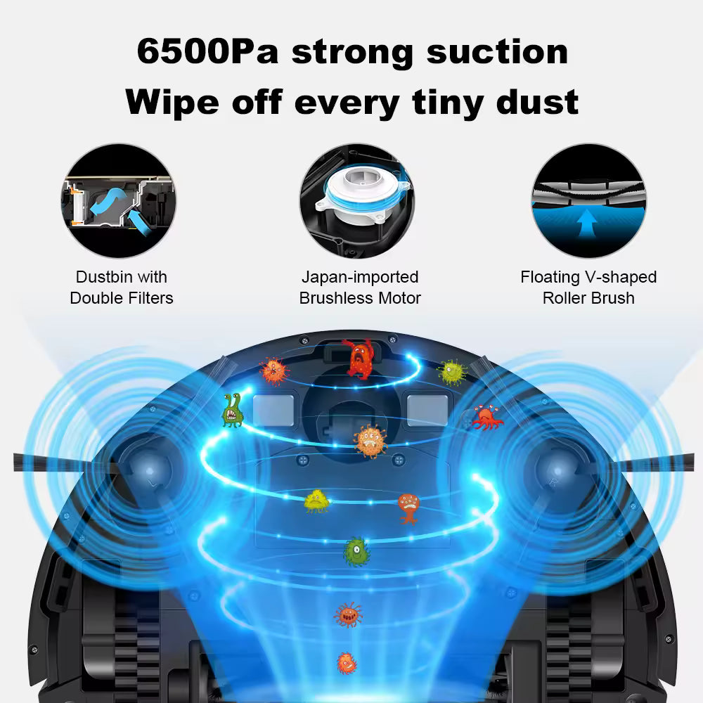 Robot Vacuum Cleaner Liectroux/LILIN X6,Laser System,Multiple-Floor Maps,Restricted Area Setting for Home Carpet Cleaning