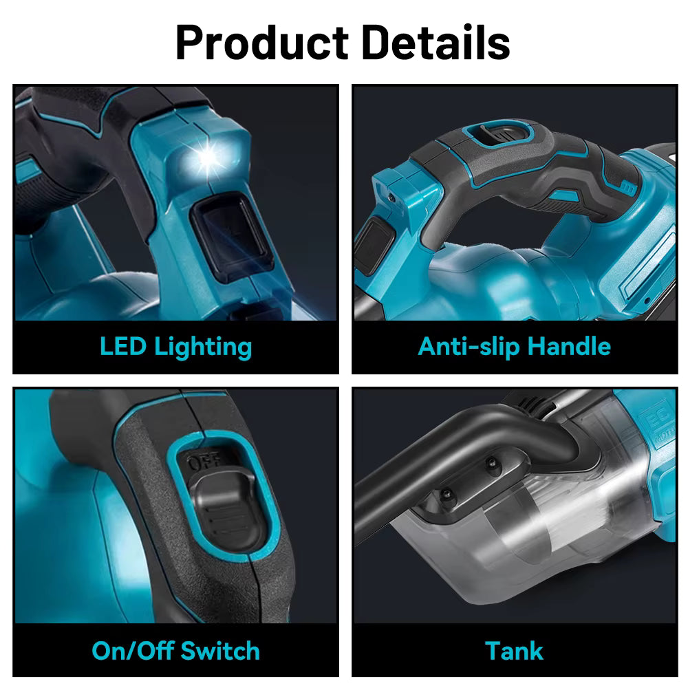 Electric Vacuum Cleaner Handheld Cordless Vacuum Home Car Dual Use Portable High Power Cleaning